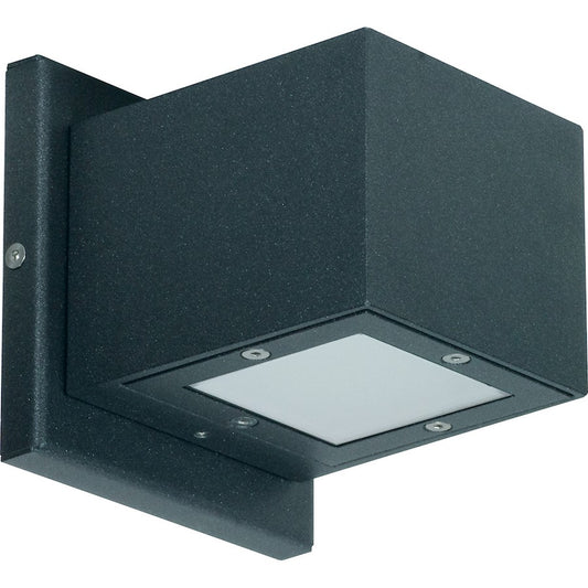 Nuvo Lighting Verona 4.75in 1-Light Wall Sconce | Modern & Contemporary Anthracite Finish | Outdoor & Bathroom Wet-Rated Accent | 4.75 x | Model 62-1235