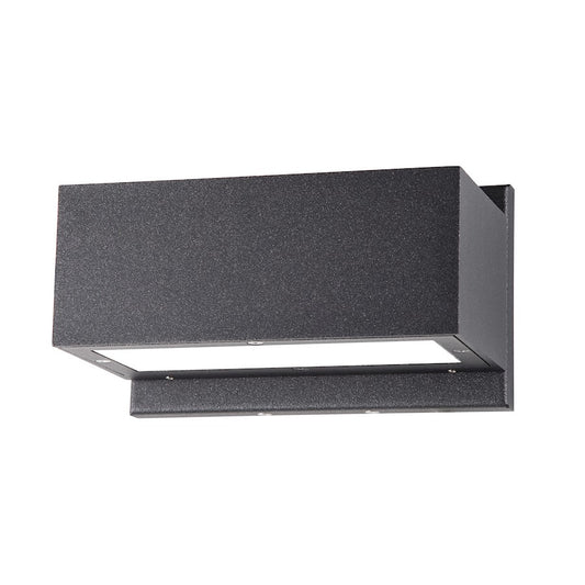 Nuvo Lighting Verona 8.25in 1-Light Wall Sconce | Modern Anthracite Aluminum | Outdoor Covered Patio & Entryway | 8.25 x 4.75 in | Model 62-1237