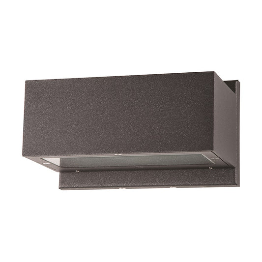 Nuvo Lighting Verona 8.25in 1-LED Outdoor Sconce | Modern & Contemporary Anthracite | Covered Patio & Entryway | 8.25 x 4.75 x 4.75 in | Model 62-1237R1