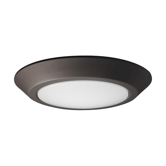 Nuvo Lighting 7in LED Disk Light Flush Mount | Contemporary Mahogany Bronze | Bathroom & Covered Patio Ceiling Light | 7 x 7 x 1 in, 21.5W | Model 62-1263