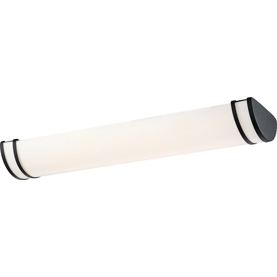 Nuvo Lighting Glamour LED Linear Flush, White Acrylic Lens Black
