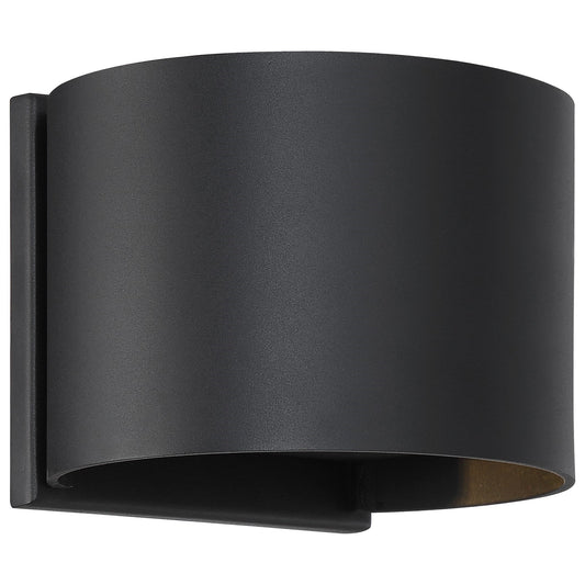 Nuvo Lightgate 5W LED Wall Sconce | Contemporary Matte Black | Outdoor Entryway & Patio Accent | 240 Lumens, 3000K, Wet Rated | Model 62-1464R1