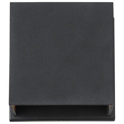 Nuvo Lighting Lightgate 5W LED Wall Sconce | Matte Black Square | Outdoor Entryway & Patio | 4.75 x 4.75 x 4.75 in | Model 62-1466R1