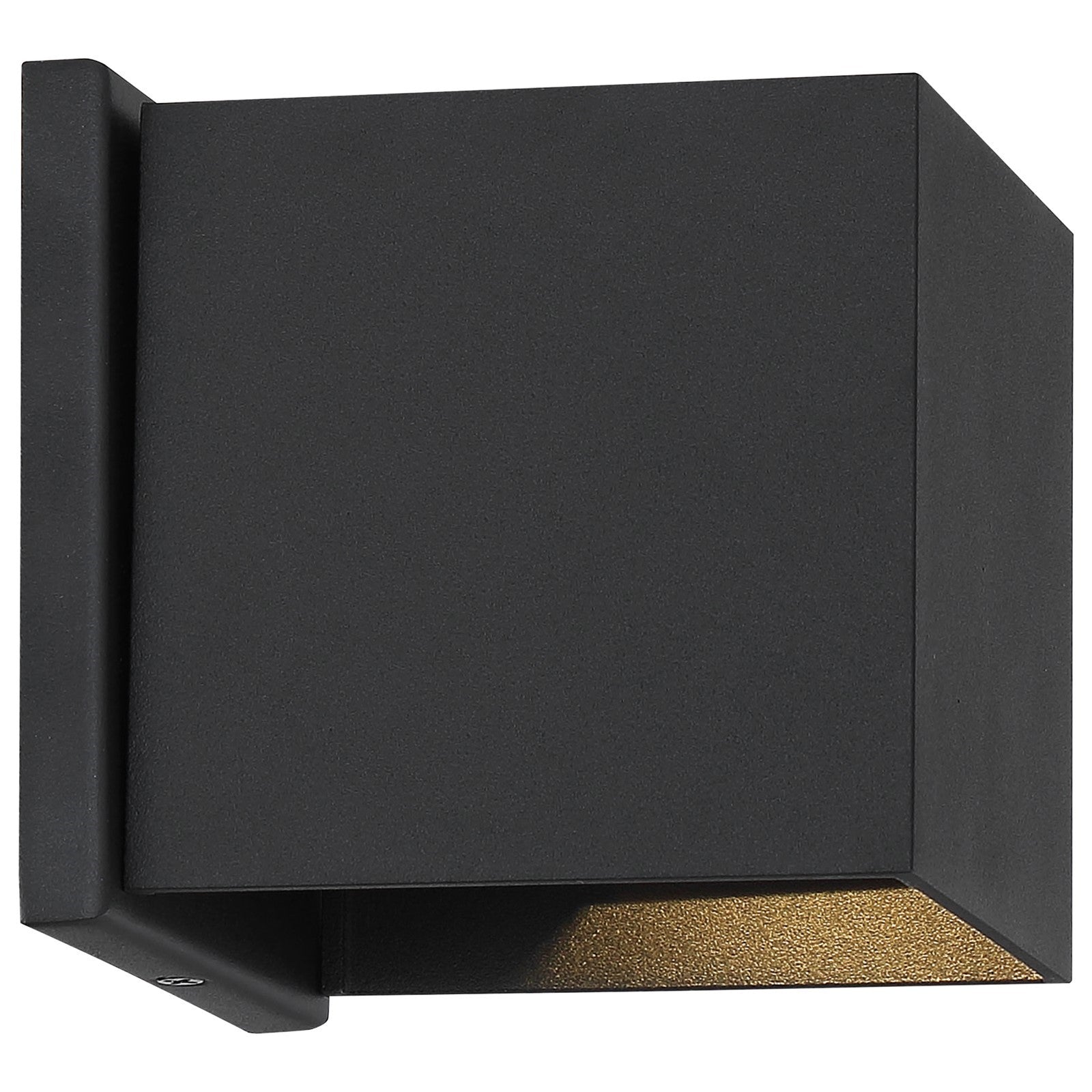 Nuvo Lighting Lightgate 5W LED Wall Sconce | Matte Black Square | Outdoor Entryway & Patio | 4.75 x 4.75 x 4.75 in | Model 62-1466R1