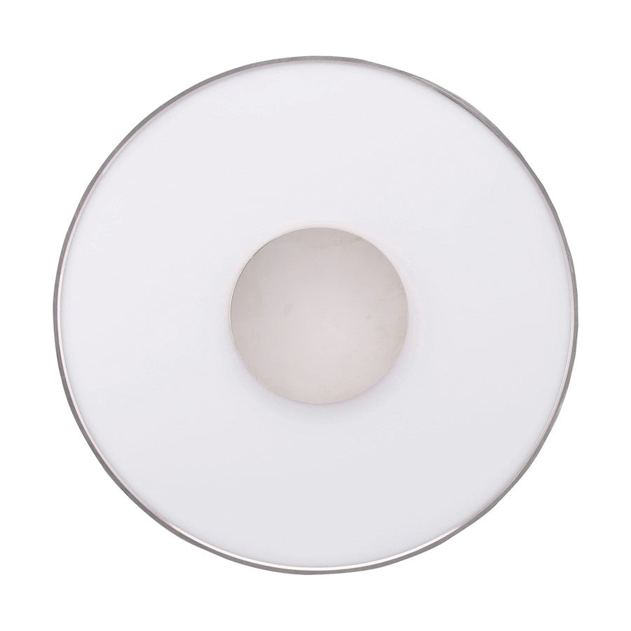 Nuvo Lighting 62-1525 17in LED Flush Mount | Modern Contemporary Polished Nickel | Bathroom & Hallway Ceiling Light | 2200 Lumens 3000K | Model 62-1525