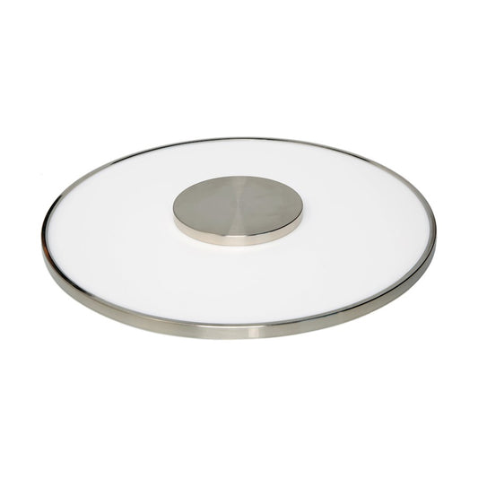 Nuvo Lighting 17in 1-Light LED Flush Mount | Modern Brushed Nickel | Hallway & Bathroom Ceiling Light | 2200 Lumens 3000K 90CRI Dimmable | Model 62-1526