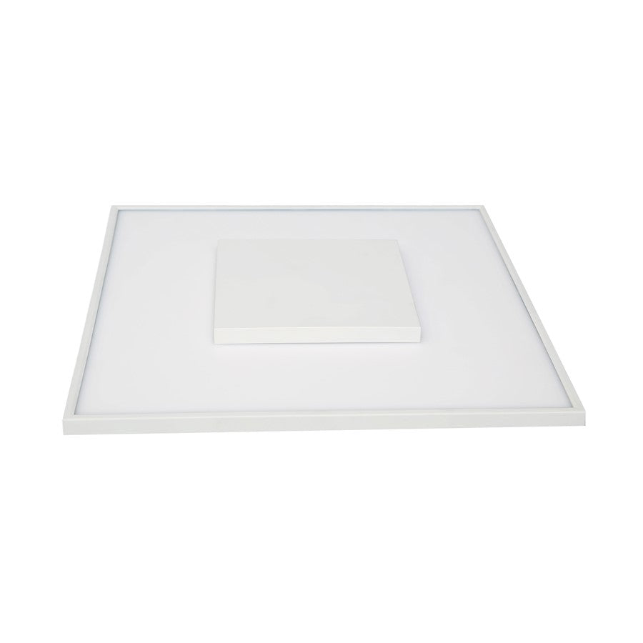 Nuvo Lighting 62 17in 1-Light Flush Mount | Modern White LED | Bathroom & Hallway Ceiling Light | 2200 Lumens 3000K 90 CRI Dimmable | Model 62-1527