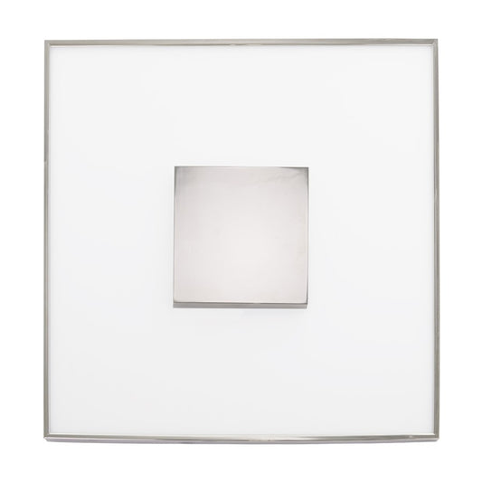 Nuvo Lighting 17in LED Flush Mount | Modern Square Polished Nickel | Bathroom & Hallway Ceiling Light | 2200 Lumens 3000K Dimmable | Model 62-1529
