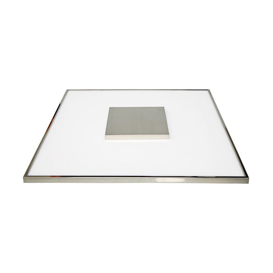 Nuvo Lighting 17in 1-Light LED Flush Mount | Modern Contemporary Brushed Nickel | Bathroom & Hallway | 2200 Lumens 3000K 90 CRI Dimmable | Model 62-1530