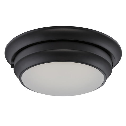 Nuvo Lighting Dash 14in 1-Light LED Flush Mount | Contemporary Aged Bronze and Frosted Glass | Bedroom & Hallway Ceiling Light | 1420 | Model 62-155