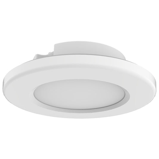 Nuvo Lighting 4in LED Surface Mount Flush Mount | Contemporary White | Kitchen Bath Hallway Closet Office | 3000K/4000K/5000K Selectable | Model 62-1581