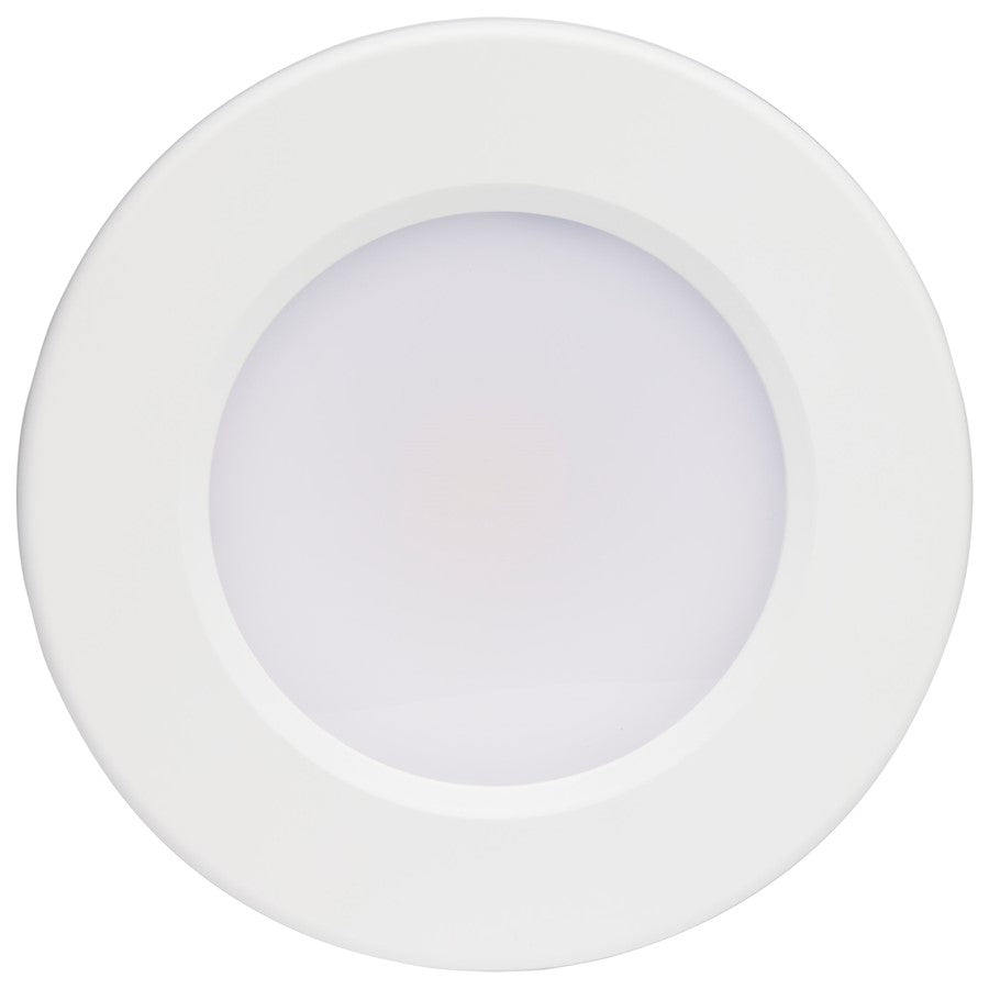 Nuvo Lighting 4in LED Surface Mount Flush Mount | Contemporary White | Kitchen Bath Hallway Closet Office | 3000K/4000K/5000K Selectable | Model 62-1581