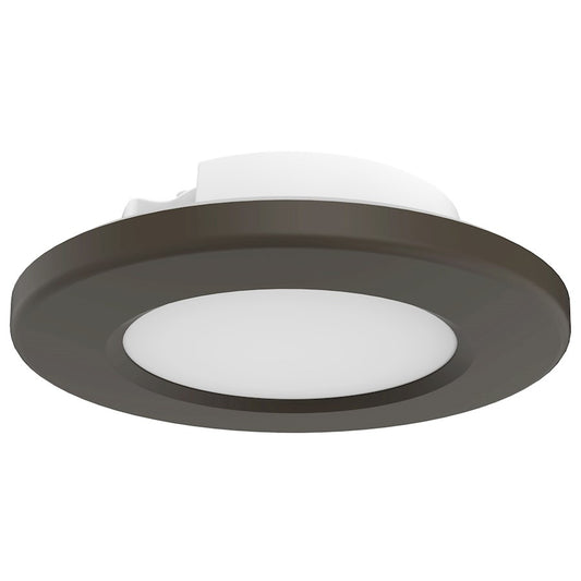 Nuvo Lighting 4in LED Surface Mount Flush Mount | Contemporary Bronze | Kitchen Bath Hallway Closet Office | 4.67 x 4.67 x 1.31 in, 90 | Model 62-1583