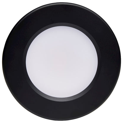 Nuvo Lighting 62-1584 5in 1-Light LED Flush Mount | Contemporary Black | Kitchen, Bath & Hallway | 5 x 5 x 1 in, Selectable | Model 62-1584