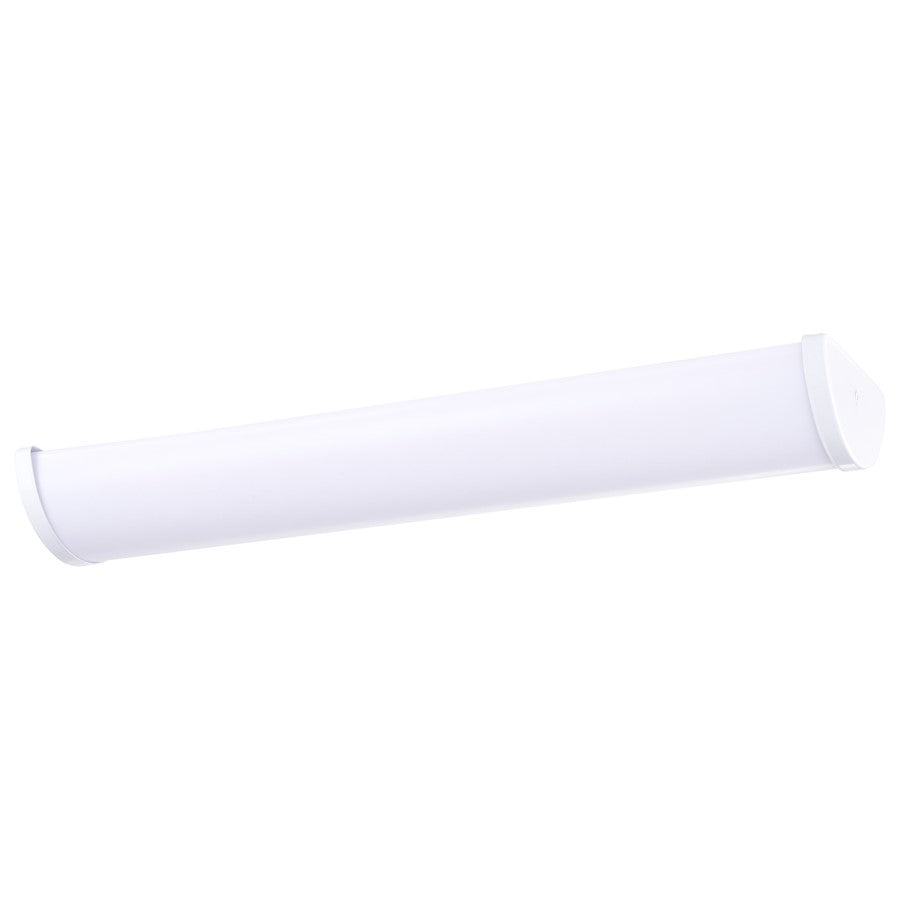 Nuvo Crispo 25in 1-Light LED Vanity Light | Contemporary White Acrylic | Bathroom & Hallway | 25 x 3 x 6 in, Dimmable, Color Quick | Model 62-1633