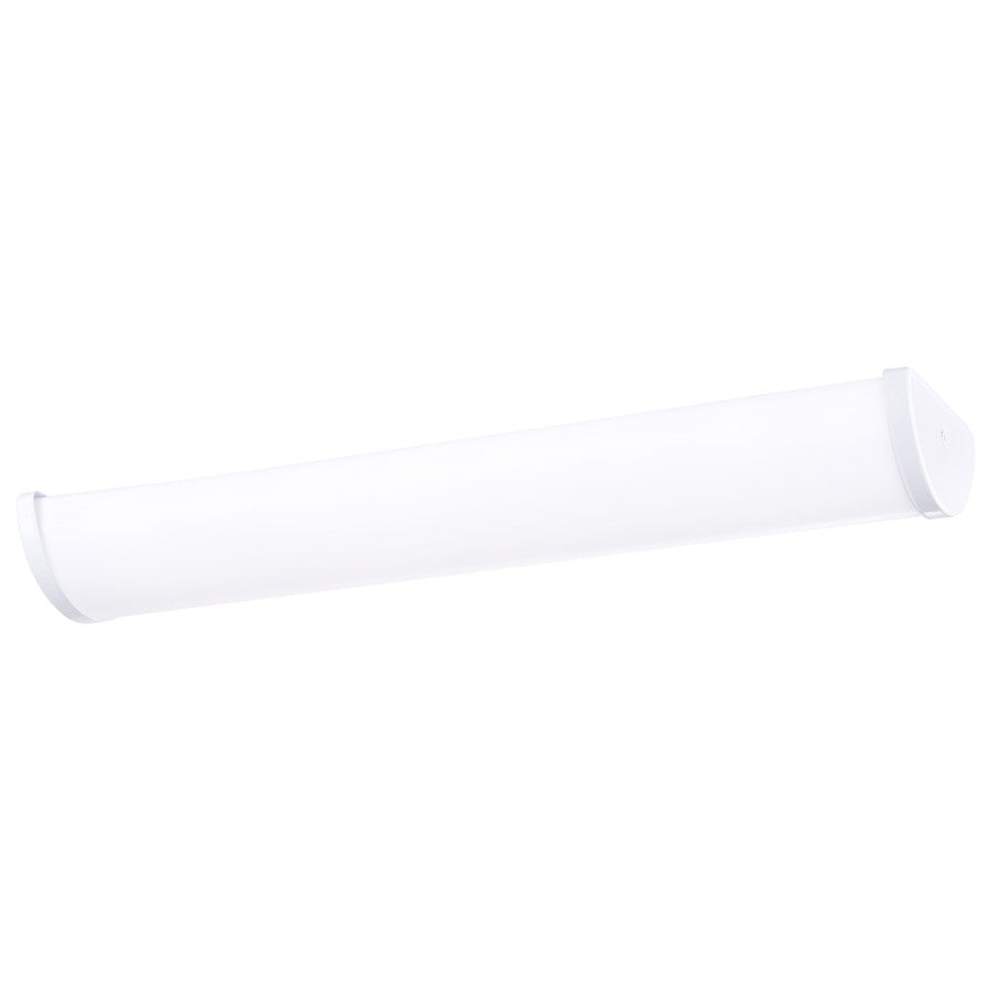 Nuvo Crispo 25in 1-Light LED Vanity Light | Contemporary White Acrylic | Bathroom & Hallway | 25 x 3 x 6 in, Dimmable, Color Quick | Model 62-1633