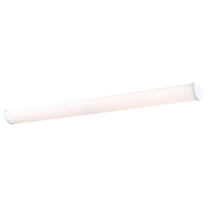 Nuvo Crispo 49in 1-Light LED Vanity Fixture | Contemporary White Acrylic Shade | Bathroom & Hallway | 49 x 3 x 6 in, Dimmable, Color Quick | Model 62-1634