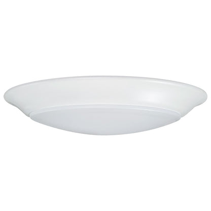 Nuvo Lighting 7in LED Disk Light Flush Mount | Transitional White Finish | Kitchen Bathroom & Hallway | 7.4 x 7.4 x 1.28 in, 120V Dimmable | Model 62-1664