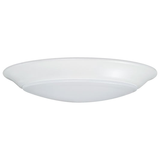 Nuvo Lighting 7in LED Disk Light Flush Mount | Transitional White Finish | Kitchen Bathroom & Hallway | 7.4 x 7.4 x 1.28 in, 120V Dimmable | Model 62-1664