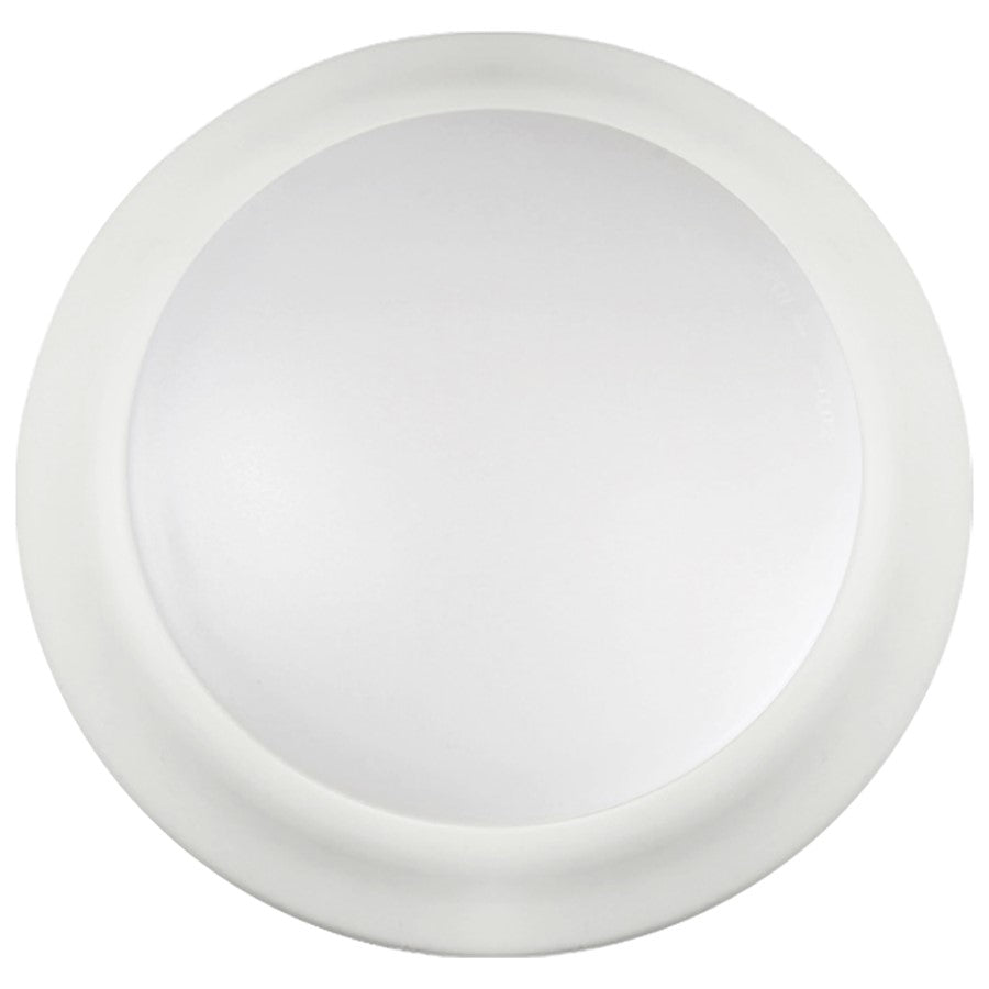 Nuvo Lighting 7in LED Disk Light Flush Mount | Transitional White Finish | Kitchen Bathroom & Hallway | 7.4 x 7.4 x 1.28 in, 120V Dimmable | Model 62-1664