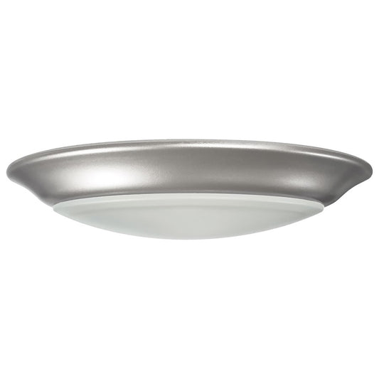 Nuvo Lighting 7in 1-Light LED Flush Mount | Transitional Brushed Nickel | Closet, Bathroom & Wet Location | 7 x 7 x 1 in, 120V Dimmable | Model 62-1665