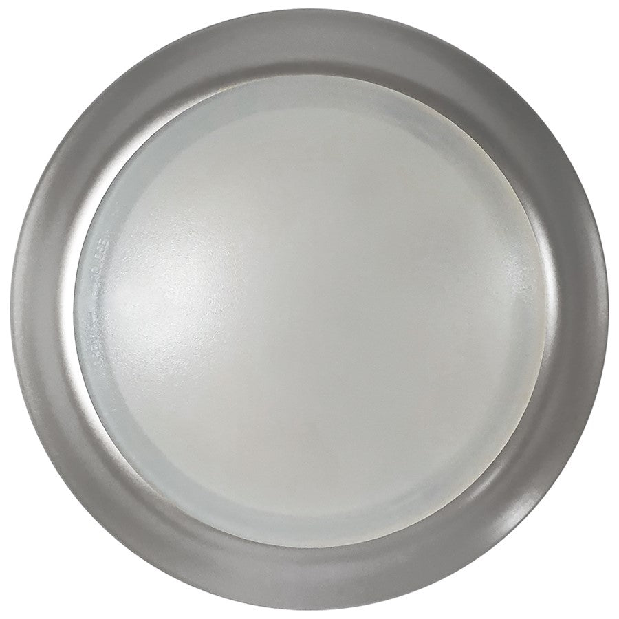 Nuvo Lighting 7in 1-Light LED Flush Mount | Transitional Brushed Nickel | Closet, Bathroom & Wet Location | 7 x 7 x 1 in, 120V Dimmable | Model 62-1665