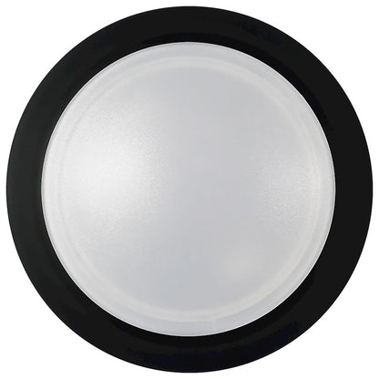 Nuvo Lighting 7in LED Disk Light Flush Mount | Transitional Black | Bathroom & Outdoor Wet Location | 7 x 7 x 1 in, 120V Dimmable | Model 62-1667