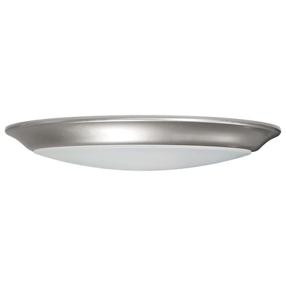 Nuvo Lighting 10in LED Disk Light Flush Mount | Brushed Nickel Transitional | Kitchen Bathroom & Closet | 9 x 9 x 1 in, 3K/4K/5K | Model 62-1675