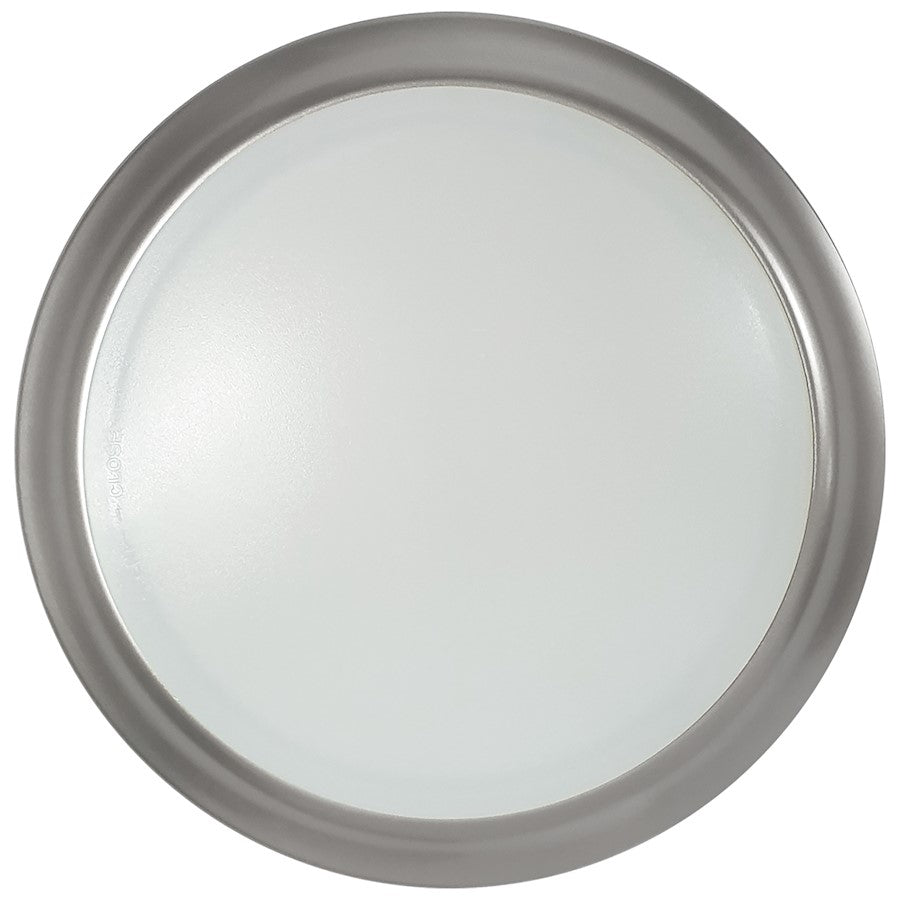 Nuvo Lighting 10in LED Disk Light Flush Mount | Brushed Nickel Transitional | Kitchen Bathroom & Closet | 9 x 9 x 1 in, 3K/4K/5K | Model 62-1675