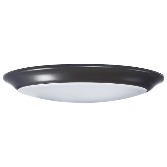 Nuvo Lighting 10in LED Disk Light Flush Mount | Transitional Bronze | Bathroom & Closet Wet Location | 9.49 x 9.49 x 1.28 in, 3K/4K/5K | Model 62-1676