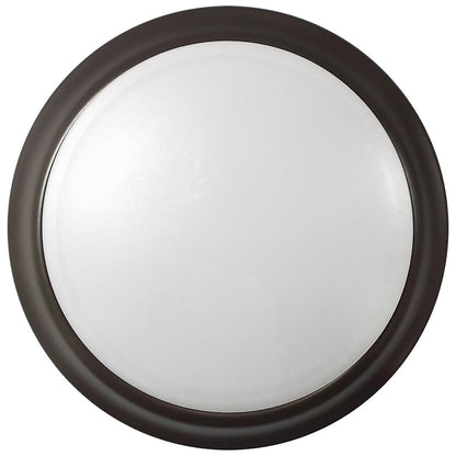 Nuvo Lighting 10in LED Disk Light Flush Mount | Transitional Bronze | Bathroom & Closet Wet Location | 9.49 x 9.49 x 1.28 in, 3K/4K/5K | Model 62-1676