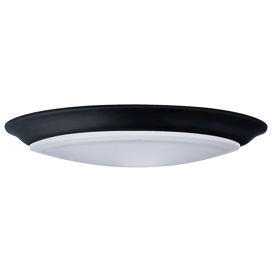 Nuvo Lighting 10in 1-Light LED Disk Light Flush Mount | Transitional Black | Closet, Bathroom & Hallway | 9.49 x 9.49 x 1.28 in, 120V | Model 62-1677