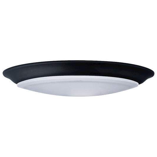 Nuvo Lighting 10in 1-Light LED Disk Light Flush Mount | Transitional Black | Closet, Bathroom & Hallway | 9.49 x 9.49 x 1.28 in, 120V | Model 62-1677