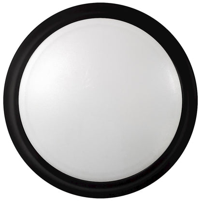 Nuvo Lighting 10in 1-Light LED Disk Light Flush Mount | Transitional Black | Closet, Bathroom & Hallway | 9.49 x 9.49 x 1.28 in, 120V | Model 62-1677