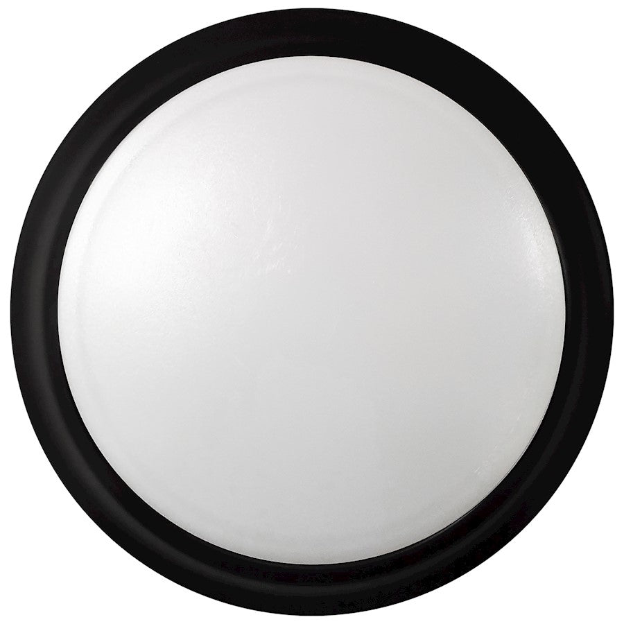 Nuvo Lighting 10in 1-Light LED Disk Light Flush Mount | Transitional Black | Closet, Bathroom & Hallway | 9.49 x 9.49 x 1.28 in, 120V | Model 62-1677