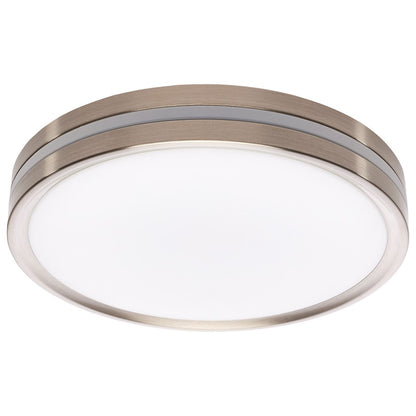Nuvo Lighting 11in Flush Mount with Night Light | Contemporary Brushed Nickel and PMMA Lens | Bedroom & Hallway | 11 x 11 x 2 in | Model 62-1690