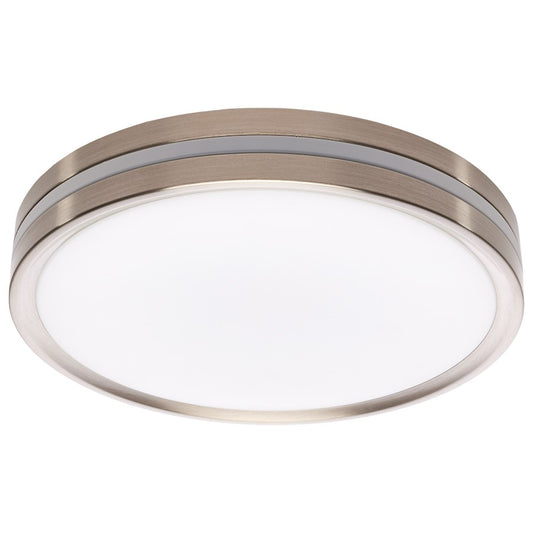Nuvo Lighting 11in Flush Mount with Night Light | Contemporary Brushed Nickel and PMMA Lens | Bedroom & Hallway | 11 x 11 x 2 in | Model 62-1690