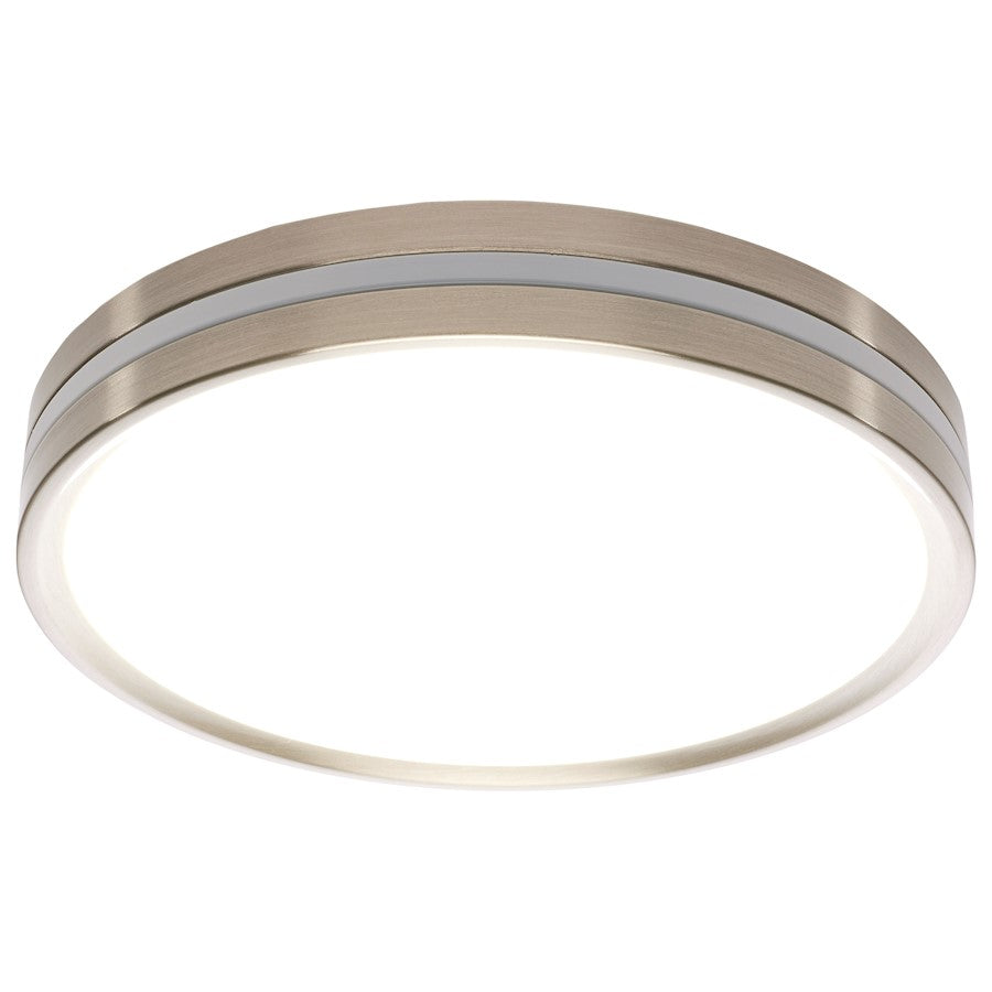 Nuvo Lighting 11in Flush Mount with Night Light | Contemporary Brushed Nickel and PMMA Lens | Bedroom & Hallway | 11 x 11 x 2 in | Model 62-1690