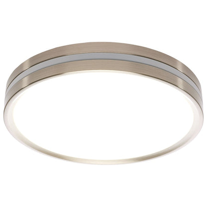 Nuvo Lighting 11in Flush Mount with Night Light | Contemporary Brushed Nickel and PMMA Lens | Bedroom & Hallway | 11 x 11 x 2 in | Model 62-1690