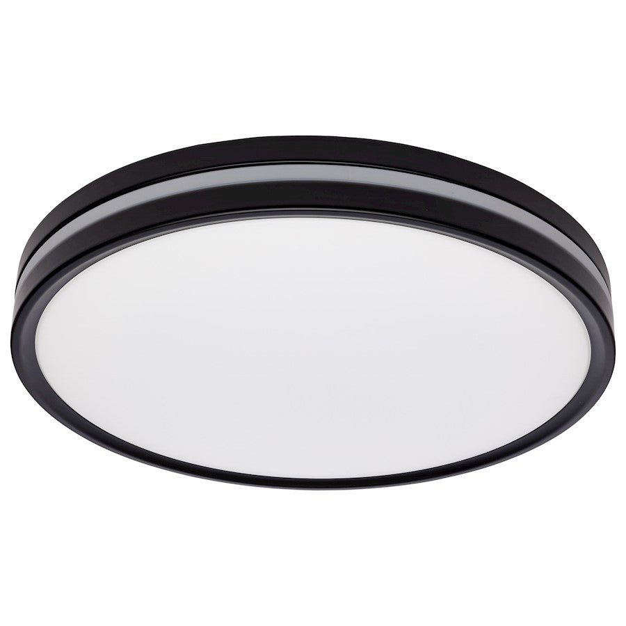 Nuvo Lighting 15in Surface Mount/Night Light | Contemporary Matte Black Flush Mount | Bedroom & Hallway | 14 x 14 x 2 in | Model 62-1693