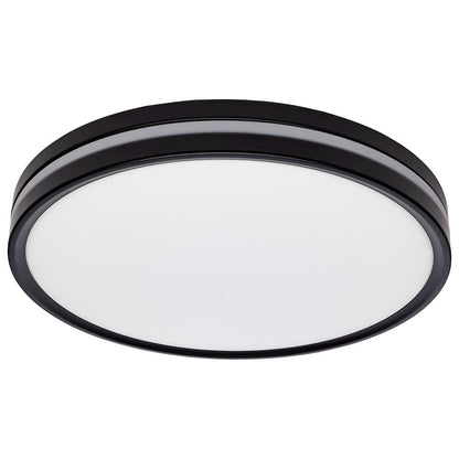 Nuvo Lighting 15in Surface Mount/Night Light | Contemporary Matte Black Flush Mount | Bedroom & Hallway | 14 x 14 x 2 in | Model 62-1693