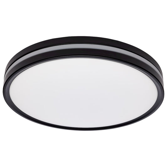 Nuvo Lighting 15in Surface Mount/Night Light | Contemporary Matte Black Flush Mount | Bedroom & Hallway | 14 x 14 x 2 in | Model 62-1693