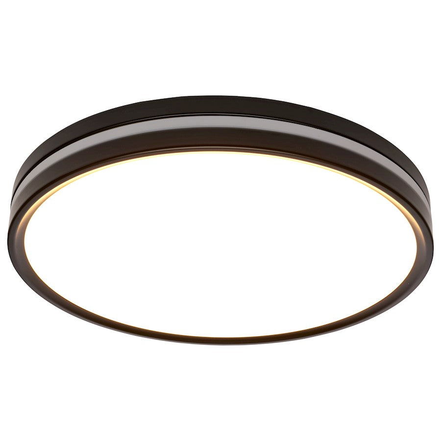 Nuvo Lighting 15in Surface Mount/Night Light | Contemporary Matte Black Flush Mount | Bedroom & Hallway | 14 x 14 x 2 in | Model 62-1693