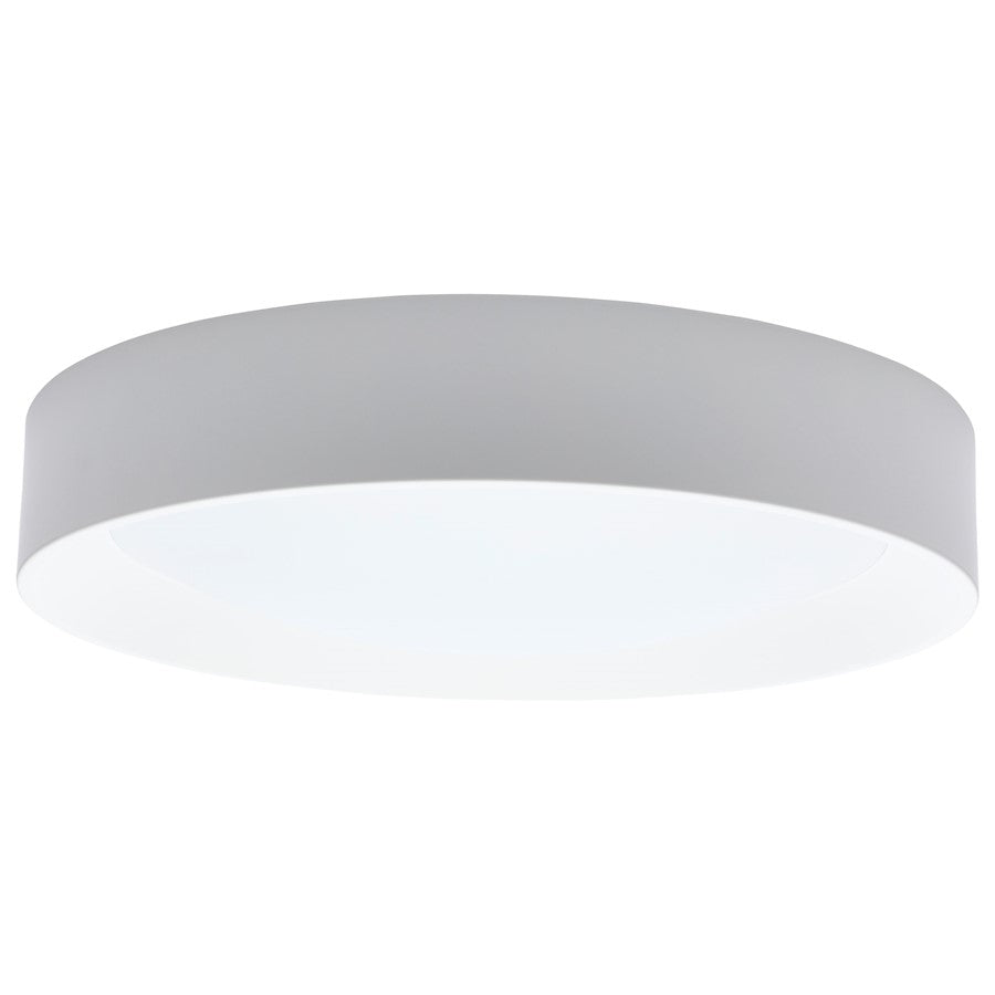 Nuvo Lighting Selene 13in LED Flush Mount | Contemporary White Steel with Halo Accent | Bedroom & Hallway Ceiling Light | 1400 Lumens | Model 62-1695