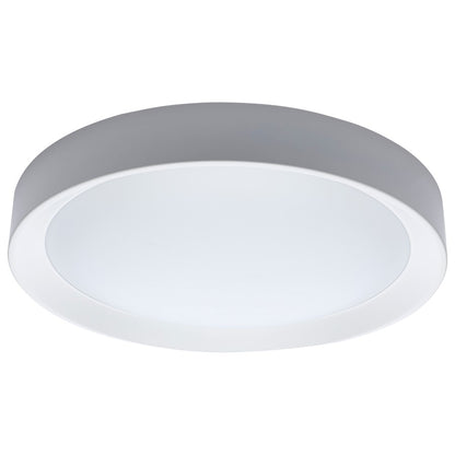 Nuvo Lighting Selene 17in LED Flush Mount | Contemporary White Steel with Halo Accent | Bedroom & Hallway Ceiling Light | 2200 Lumens | Model 62-1697