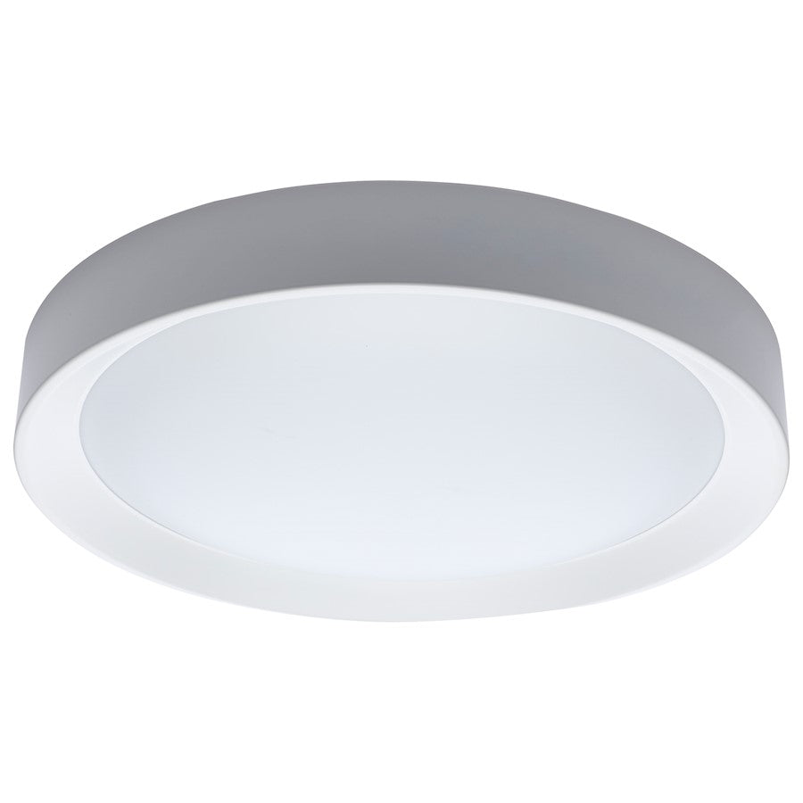 Nuvo Lighting Selene 17in LED Flush Mount | Contemporary White Steel with Halo Accent | Bedroom & Hallway Ceiling Light | 2200 Lumens | Model 62-1697