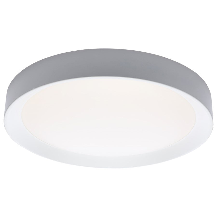 Nuvo Lighting Selene 17in LED Flush Mount | Contemporary White Steel with Halo Accent | Bedroom & Hallway Ceiling Light | 2200 Lumens | Model 62-1697