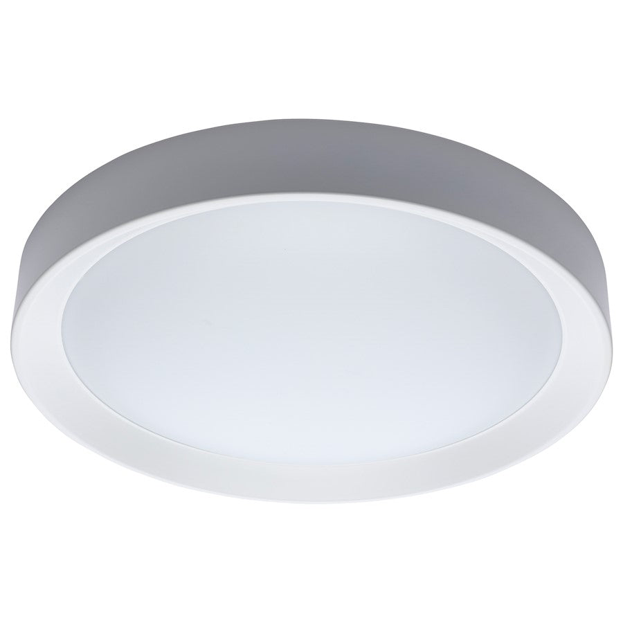 Nuvo Lighting Selene 17in LED Flush Mount | Contemporary White Steel with Halo Accent | Bedroom & Hallway Ceiling Light | 2200 Lumens | Model 62-1697