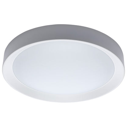 Nuvo Lighting Selene 17in LED Flush Mount | Contemporary White Steel with Halo Accent | Bedroom & Hallway Ceiling Light | 2200 Lumens | Model 62-1697