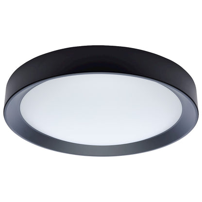 Nuvo Lighting Selene 17in LED Flush Mount | Contemporary Black Steel with Halo Accent | Bedroom & Hallway Ceiling Light | 2000 Lumens | Model 62-1698